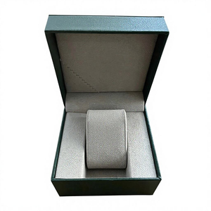 Elegante Caja de Reloj de Cuero PU Verde para Hombre, Diseño Minimalista con Servicio de Personalización de Marca para Regalos Promocionales - Product Image 3
