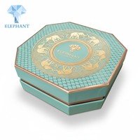 Boîte à dragées personnalisée haut de gamme pour mariage ou Saint-Valentin, bleu sarcelle, gaufrée, pour chocolats, desserts, cadeaux, boîte rigide en carton