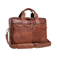 Porte-documents pour ordinateur portable en cuir véritable Crazy Horse rétro personnalisé de 18 pouces nouveau sac à main d'usine pour hommes femmes utilisation de loisirs et d'affaires