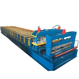 Automatische 1100 glasierte Fliesen herstellungs maschinen Metall farbene Stahl-Stufen fliesen Glasierte Dachziegel-Rollen form maschine - Product Image 1