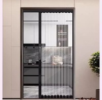 Pintu partisi lipat geser transparan dari bahan akrilik PC kristal untuk balkon, ruang tamu, kamar mandi, dan dapur
