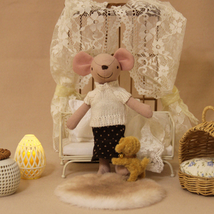 Bộ đồ nội thất phòng ngủ mini búp bê cổ điển lấy cảm hứng từ Châu Âu, nâng cao thẩm mỹ Nhà búp bê - Product Image 5