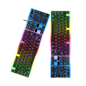 Teclado con retroiluminación LED de 2,0 teclas con cable USB 104, nuevos combos de teclado de ratón para juegos para el hogar, oficina, portátil, escritorio, 3 teclas - Product Image 3
