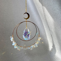 Atrapasoles de Cristal Natural de Alta Calidad al por Mayor, 33-35cm, Decoración Colgante Ecológica Pulida con Forma de Bola