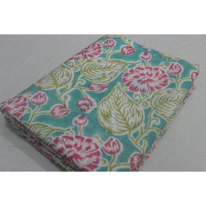 Vintage-Inspired Botanical Hand Block Print 100% Cotton Sustainable Fabric India Boho Clothing Artisan Diapers Bags Curtains - Product Image 3