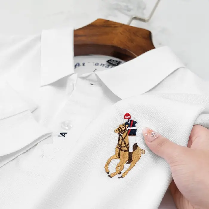 Unisex Hoge Kwaliteit Blanco Kraag Poloshirt Wit Unisex Geborduurd Polo Shirt Voor Custom Logo Mannen Tshirt