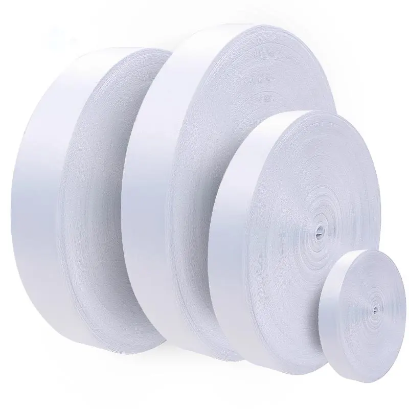 Sublimation Polyester White Printing blank ribbon Webbing Lanyard in rolls