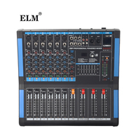 Console de mixage audio numérique professionnelle 6 canaux 350W pour scène/studio, son live avec Bluetooth, USB, effets EQ