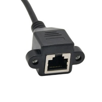 RJ45 kabel Patch pasangan terpilin Cat5e kunci sekrup kabel ekstensi laki-laki Perempuan Coupler Panel untuk Jaket PVC komputer