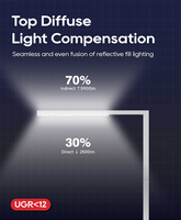 Lampe de table LED Billionaire Lighting BR-FS0046, construction en aluminium, design minimaliste, utilisation au bureau, température de couleur multiple