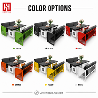 Ensemble de tables vertes avec panneaux latéraux de type conteneur pour l'aménagement des restaurants et salles à manger d'hôtel – Fournisseur Fabricant