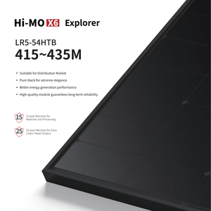 Pannelli solari LONGi Hi Mo X6 Explorer mezza cellula tecnologia LR5-54HTB-430M completo nero 420W 425W 430W 435W modulo solare - Product Image 1