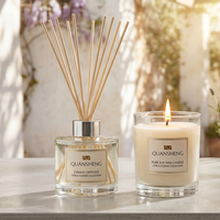 Bouteilles en verre vides pour diffuseurs à bâtonnets, ensembles de diffuseurs à bâtonnets, bouteille en verre vide pour diffuseur à bâtonnets avec pot à bougie et boîte vide