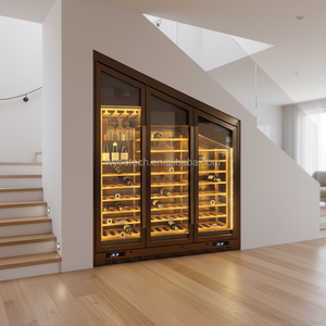 Réfrigérateur à vin encastrable électrique avec éclairage LED, double zone, en acier inoxydable, pour stockage et présentation, personnalisable - Product Image 2