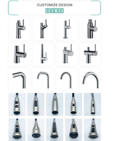 Robinet de cuisine et mitigeur de lavabo en acier inoxydable SUS316 et 304, sans plomb, avec bec pulvérisateur personnalisable, vente en gros, MOQ