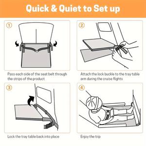 Enfant en bas âge avion lit enfants avion siège Extender voyage lit enfants avion voyage essentiels bébé Portable avion lit repose-pieds - Product Image 5