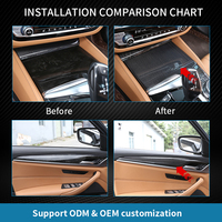 Vente directe d'usine chinoise pour BMW Série 5 Pièces de garniture de console centrale en fibre de carbone 2018-2020 bmw G30 Garniture intérieure