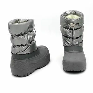 أحذية شتوية للأطفال YLK470 بالجملة، أحذية ثلج فضية أنيقة تصل إلى منتصف الساق، دافئة ومقاومة للماء للاستخدام الخارجي - Product Image 5