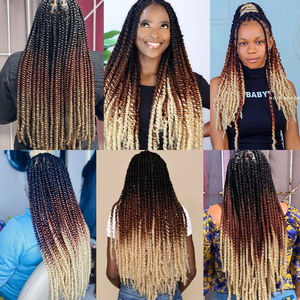 AliLeader 22 Inch Ombre Free Tress Water Wave Synthétique Crochet Tresse Extension de Cheveux Haute <span class=keywords><strong>Passion</strong></span> Twist Vente en Gros - Product Image 6