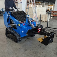 Chargeur sur chenilles et accessoires: Mulcher, débroussailleuse, trancheuse, broyeur de souches, fourches à palettes (diesel/électrique)