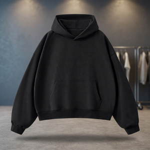 เสื้อฮู้ดดี้โอเวอร์ไซส์ผู้ชาย สีสันปรับแต่งได้ ผ้าเฟรนช์เทอร์รี่ สไตล์ลำลอง ไหล่ตก ดีไซน์กระเป๋าเสื้อ ใส่ได้ในฤดูหนาว พิมพ์ลายดิจิทัล - Product Image 3