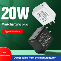 Adaptador de Corriente USB-C PD de 20W Shenzhen Lvxiangyuan, Enchufe JP, Certificación PSE, Carga Rápida, Protección OVP para iPhone 12-17