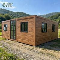 Maison conteneur modulaire préfabriquée à prix de gros, toit plat, structure en acier galvanisé à chaud, extensible, 20 pieds