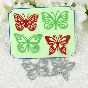 AAGU 4-teiliges Set Schmetterling und Herz Metall-Stanzformen für Scrapbooking Prägewerkzeuge Bemaltes Modell Handgefertigte Metall-Bastelwerkzeuge - Product Image 4