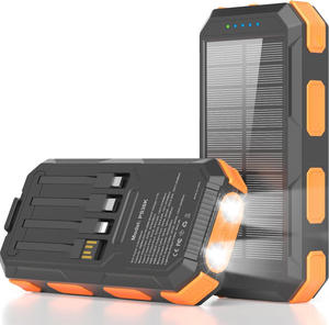 Banco de Energía Solar de 30000mAh con Cables Integrados, Paneles Solares Plegables, Linterna LED y Brújula para Aventuras al Aire Libre - Product Image 3