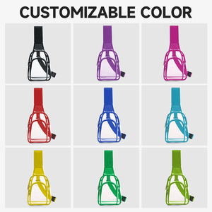 Trasparente da <span class=keywords><strong>uomo</strong></span> in PVC zaino <span class=keywords><strong>monospalla</strong></span> da viaggio visive tracolla borsa a tracolla a tracolla - Product Image 5