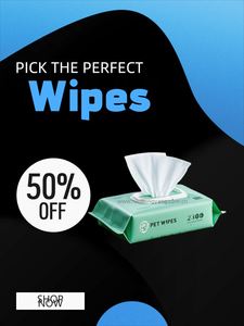 RDY Custom Made Pawmellow 100 Breakdown Non Woven FSC Approved Soft Mild Formula 20 20cm Completely Customizable Pet Wipes - Product Image 4