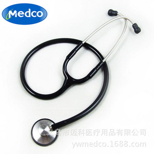 Stéthoscope en acier inoxydable Mk-121, noir, à tête unique, dispositif médical manuel pour adultes, usage domestique - Product Image 3