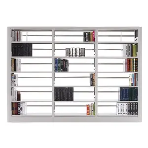 JOY Hot new steel multifunctional bookshelf adjustable display shelf movable library bookshelf Toy Magazine Shelf