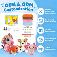 Kit de Crochet DIY Gorille Singe Cartoon Fait Main pour Débutants, Fil Simple, Idéal pour Décoration Maison, Ornement ou Cadeau - Vente en Gros