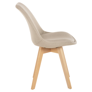 Chaises de salle à manger scandinaves avec coussin, style minimaliste, pieds en bois, tissu, mobilier nordique pour la maison - Product Image 5