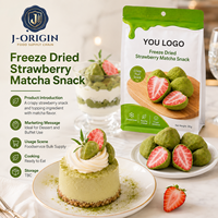 Gefreeze-droogde aardbeienmelkpoeder Matcha knapperige fruitsnack 38g 12 maanden houdbaarheid kant-en-klaar dessert topping OEM Private