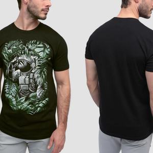 เสื้อยืดคอกลมทรงโอเวอร์ไซส์สำหรับผู้ชาย ผลิตจากผ้าคอตตอนผสม พิมพ์ลายดิจิทัล รับผลิตจำนวนน้อย (MOQ ต่ำ) - Product Image 6