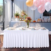 Nappe de fête blanche rectangulaire en polyester personnalisée bon marché en vente de gros Nappes pour événements de mariage