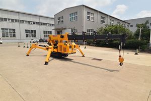 รถเครนแมงมุม 3 ตัน รถเครนแมงมุมขนาดเล็ก ควบคุมด้วยรีโมท พร้อมตะกร้าสำหรับคนทำงาน และแขนยืดแบบ Fly Jib - Product Image 5