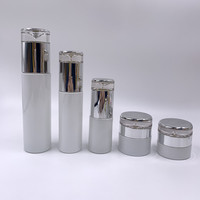 Prix d'Usine Ensemble d'Emballages Cosmétiques de Luxe avec Flacons Pompe Airless en Verre 20ml 30ml 50ml et Pots 100g pour Sérum et Lotion