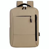 Tas Ransel Laptop Bisnis 15.6 Inch Grosir dengan Port Pengisian Daya USB, Kompartemen Laptop Tahan Air untuk Perjalanan Kantor
