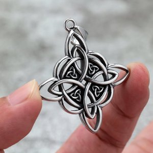 Stainless Steel <b>Celtic</b> Knot Pendant Geometric Design For Men And Women <b>Necklace</b> Gift Jewelry - Product Image 4
