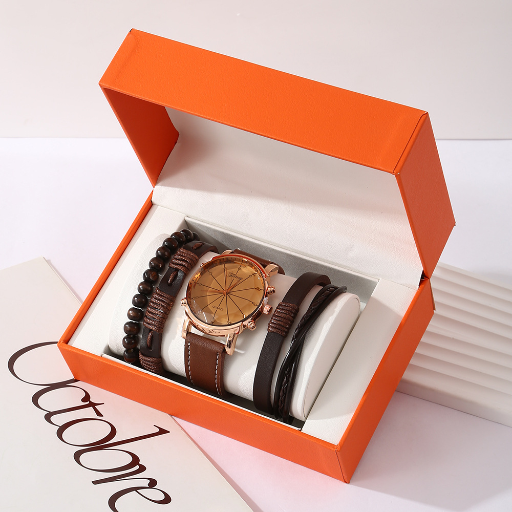 m2847 Set regalo 5 pezzi: orologio e 3 braccialetti