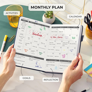 Carnet de planification personnelle – Design sans date – Marque-pages en ruban – Objectifs et planification des affaires personnelles et professionnelles - Product Image 4