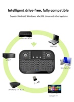 Clavier sans fil rétroéclairé 2,4 G A8 MINI, souris aérienne sans fil double mode BT avec pavé tactile, télécommande I8 A8, claviers rétroéclairés