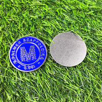 Marqueurs de balle de golf personnalisés en forme carrée JY avec logo gravé et bord martelé