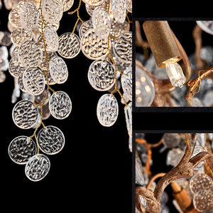 Villa personalizzata duplex scala lampadario uva grano cristallo <span class=keywords><strong>luce</strong></span> moderna lusso lungo lampadario hotel grande lampadario - Product Image 6