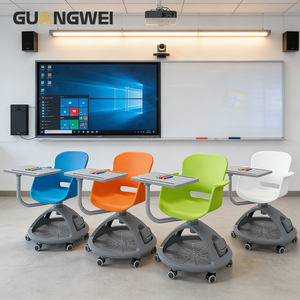 เฟอร์นิเจอร์สำหรับ<span class=keywords><strong>นักเรียน</strong></span>ในห้องเรียนของวิทยาลัยมหาวิทยาลัยสมัยใหม่ เก้าอี้นักเรียนแบบมีล้อ ทำจากพลาสติก พร้อมโต๊ะเขียนหนังสือ เก้าอี้ฝึกอบรม - Product Image 2