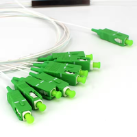 Divisores de Fibra Óptica PLC de Tubo de Acero Mini, 1x 2 4 8 16 32 Conectores SC/APC, Cable de 0.9mm, Divisores FTTH para Redes 3G/5G