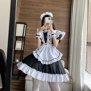 ハロウィン コスプレ アニメ メイド服 レディース 大きいサイズ パーティードレス エプロン メイド コスチューム 日本のかわいいロリータ パーティーユニフォーム - Product Image 2